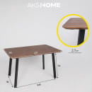 Стол МАЙОН,1200х800х740мм, дуб морёный/черное подстолье КС-60 (108941) 