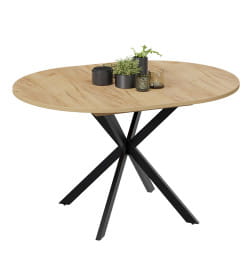 Стол раздвижной МЭДИСОН Тип 1, 1000(1315)х1000х750 черные опоры/дуб крафт золотой