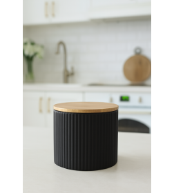 Банка  650 мл с крышкой чёрный, DA5185B