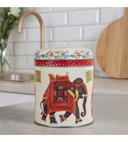 Банка для сыпучих продуктов цилиндр.,  800 мл, Д=99 мм, h=110 мм Индийский слон