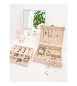 Шкатулка д/украш. Joli Angel SR-715 "Амелия" розовая 23*18.5*9см, экокожа