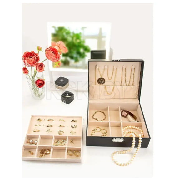 Шкатулка д/украш. Joli Angel SR-715 "Амелия" черная 23*18.5*9см, экокожа (SR-715 чер) 