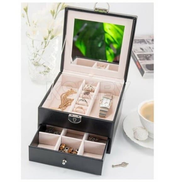 Шкатулка д/украш. Joli Angel SR-750 "Изабелла" черная 16*16*11см, экокожа (SR-750 чер) 