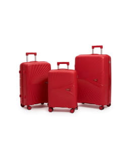 Чемодан на колёсах Maleta PP53 Красный,L (большой),76х48х31(+5) см, 105 л.Полипропилен, 4 колеса