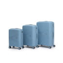 Чемодан на колёсах Maleta PP53 Серо-голубой,S (малый),55х38х21(+5) см, 40 л.Полипропилен, 4 колеса (Pride PP53 Серо-голубой S) 