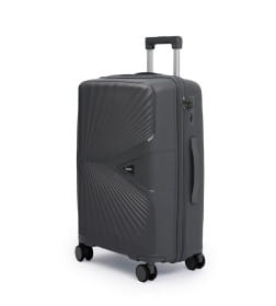 Чемодан на колёсах Maleta PP53 Темно-серый,L (большой),76х48х31(+5) см, 105 л.Полипропилен, 4 колеса
