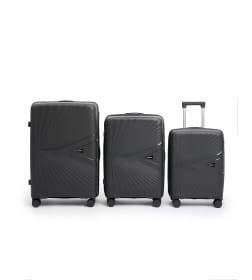 Чемодан на колёсах Maleta PP53 Темно-серый,L (большой),76х48х31(+5) см, 105 л.Полипропилен, 4 колеса