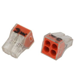 Клемма быстрозажимная 773-604 прозрачная 4-проводная 0.75-4.0 мм2 (упаковка 50 шт.) ЭРА NO-225-364