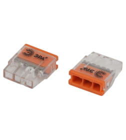 Клемма быстрозажимная 2273-203 компактная 3-проводная 0.2-2.5 мм2 (упаковка 50 шт.) ЭРА NO-225-358