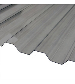 Профилированный монолитный поликарбонат МП-20  0,8*1150*2000 (серый)