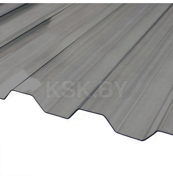Профилированный монолитный поликарбонат МП-20  0,8*1150*3000 (серый)