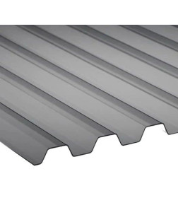 Профилированный монолитный поликарбонат МП-20  0,8*1150*2000 (серый)