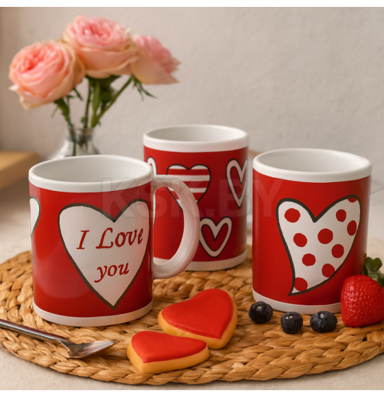 Кружка керамика  350 мл, 91726 микс (91726) 