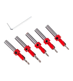 Набор сверл по металлу и дереву VIRA 5 шт HSS с зенкером 8 мм.