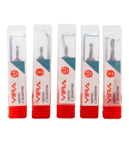 Набор сверл по металлу и дереву VIRA 5 шт HSS с зенкером 8 мм.