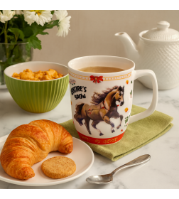 Кружка фарфоровая "Лошадь" 340 мл (арт. ZPX248708, код 291830)