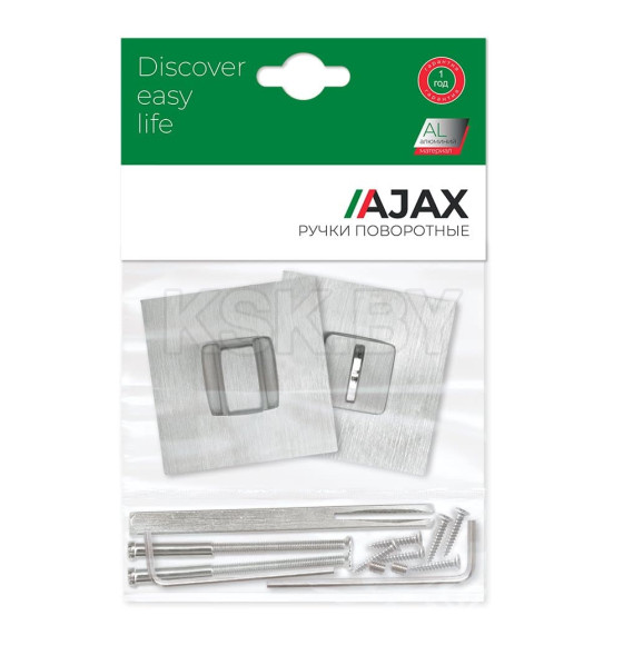 Завертка Ajax BK6.K.JS51 SSC-16 сатинированный хром (48261) 