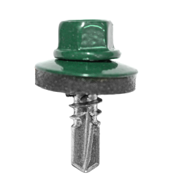 Саморез кровельный с резин. прокл.  5.5х19, сверло РТ3, RAL 6005 (зеленый мох) STARFIX (упак/300шт)