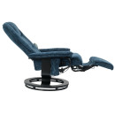 Кресло вибромассажное с пуфом CALVIANO 22, синий плюш