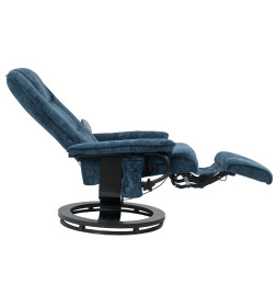 Кресло вибромассажное с пуфом CALVIANO 22, синий плюш