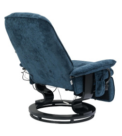 Кресло вибромассажное с пуфом CALVIANO 22, синий плюш