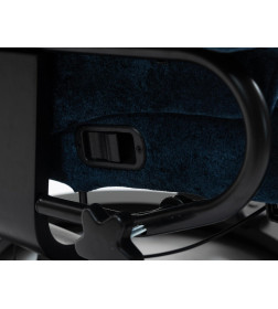 Кресло вибромассажное с пуфом CALVIANO 22, синий плюш