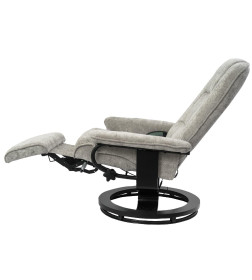 Кресло вибромассажное с пуфом CALVIANO 23, серый плюш