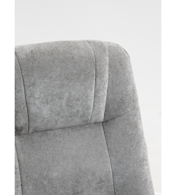 Кресло вибромассажное с пуфом CALVIANO 23, серый плюш