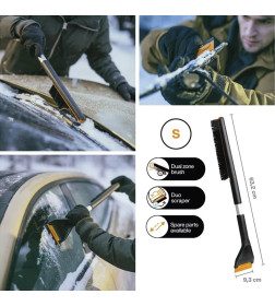 Щетка для снега 63см со скребком Plus FISKARS