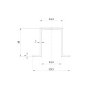 Направляющая нижняя Punto Soft line 45/55/1000 track (46671) 