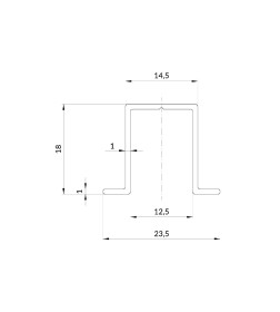 Направляющая нижняя Punto Soft line 45/55/1000 track