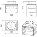 Тумба подвесная Бурэ 60 дуб бунратти под умывальник 