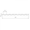 Профилированный монолитный поликарбонат МП-20  0,8*1150*3000 (серый)