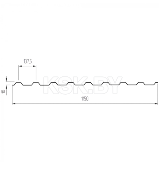 Профилированный монолитный поликарбонат МП-20  0,8*1150*3000 (серый)