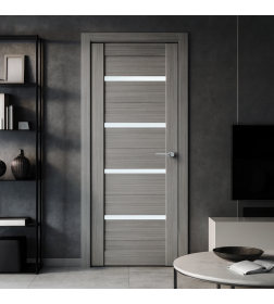 Дверь межкомнатная Амати М01, 700х2000, Экошпон, Дымчатый дуб, мателюкс матовое