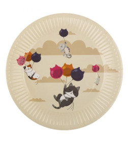 Набор бумажных тарелок "Cats" (6 шт) 18 см Волшебная страна