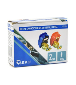 Клеммы самозажимные аккумуляторные, 800А, 12/24В, 2шт, GEKO