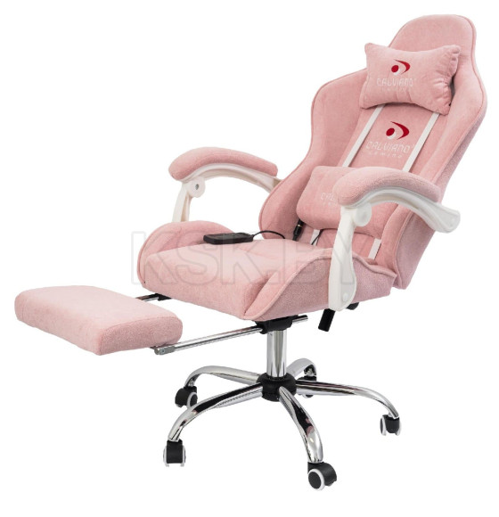 Кресло вибромассажное Calviano AVANTI ULTIMATO pink fabric