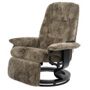 Кресло вибромассажное с пуфом CALVIANO 20, коричневый плюш