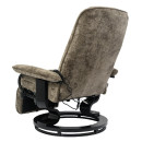 Кресло вибромассажное с пуфом CALVIANO 20, коричневый плюш