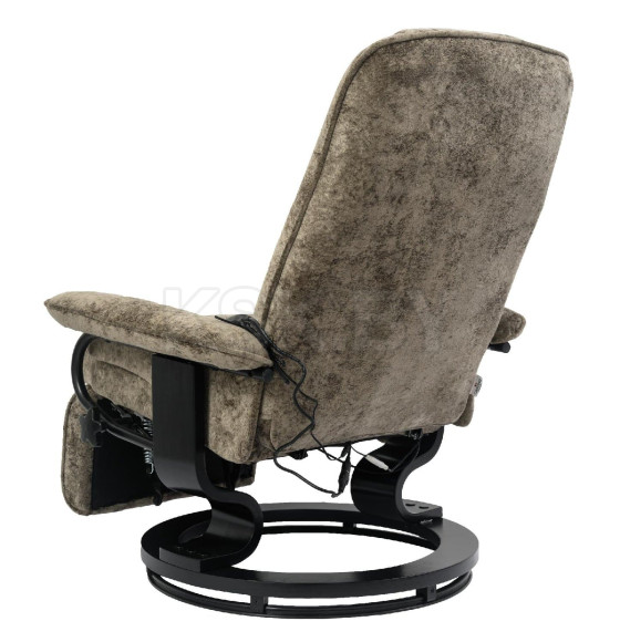 Кресло вибромассажное с пуфом CALVIANO 20, коричневый плюш