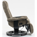 Кресло вибромассажное с пуфом CALVIANO 20, коричневый плюш