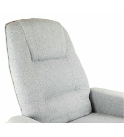 Кресло вибромассажное Calviano с подъемным пуфом и подогревом 2162 (ткань, серое)