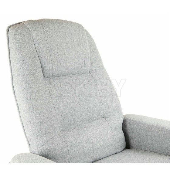 Кресло вибромассажное Calviano с подъемным пуфом и подогревом 2162 (ткань, серое)