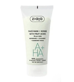 "Ziaja " Маска-скраб для лица с фруктовыми кислотами/FACE MASK+ SCRUB WITH FRUIT ACIDS, 55 мл