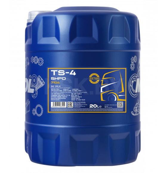 Масло моторное Mannol TS-4 7104 15W-40 SHPD CI-4/SL 20л (MN7104-20) 