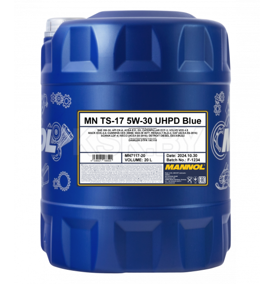 Масло моторное Mannol TS-17 7117 5W-30 BLUE UHPD API CK-4 20л (MN7117-20) 