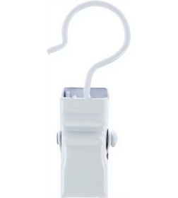 Зажим к карнизу Ас Форос  металлический  Белый (уп. 10 шт)