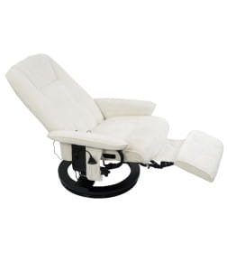 Кресло вибромассажное с пуфом CALVIANO 21, бежевый плюш