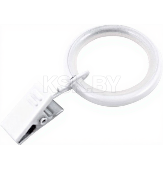 Кольцо для карниза Ас Форос D19 Бесшумное Белое (уп 10шт)